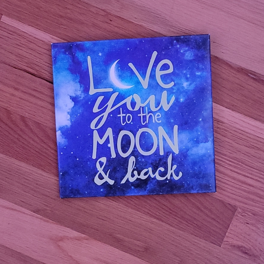 Glow in the dark sign(love you to the moon & back)